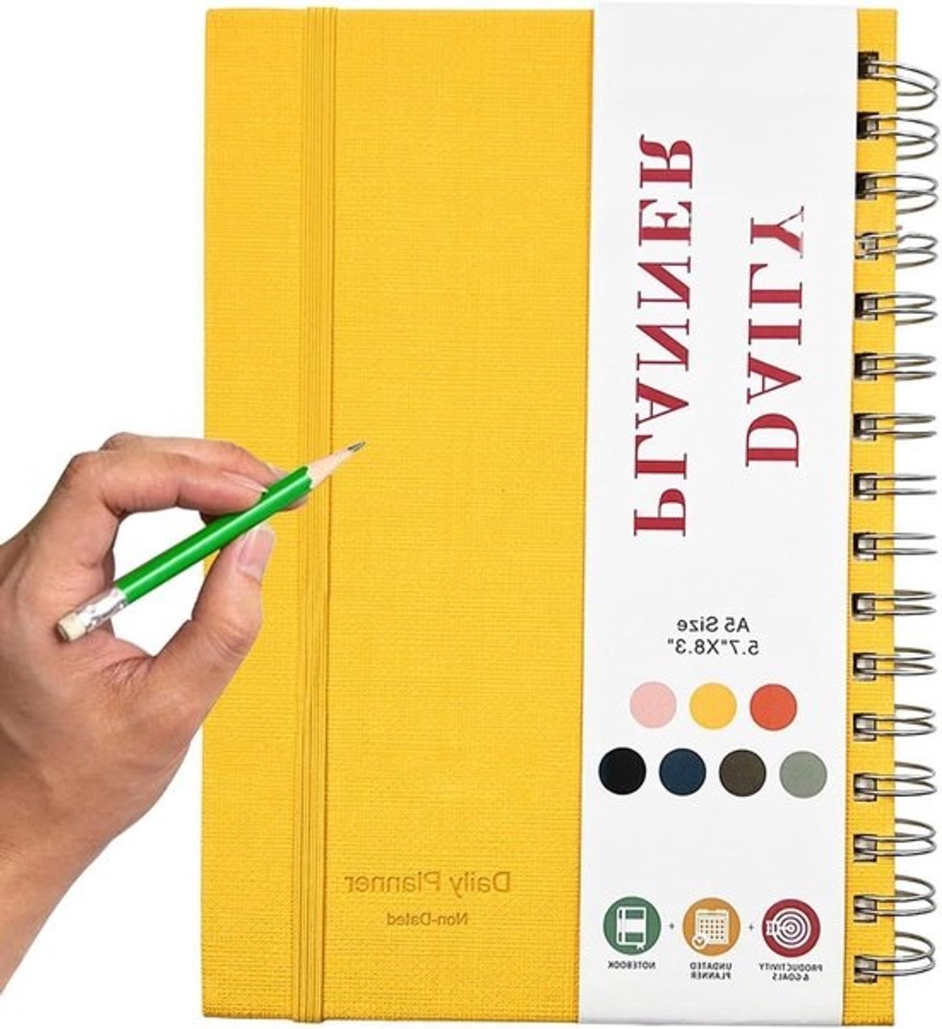 Fitnessdagboek - Trainingsplanner en logboek - Trainingsvoortgang bijhouden - Gedetailleerde gegevensregistratie - 21.5 x 15 x 1 cm - Geel