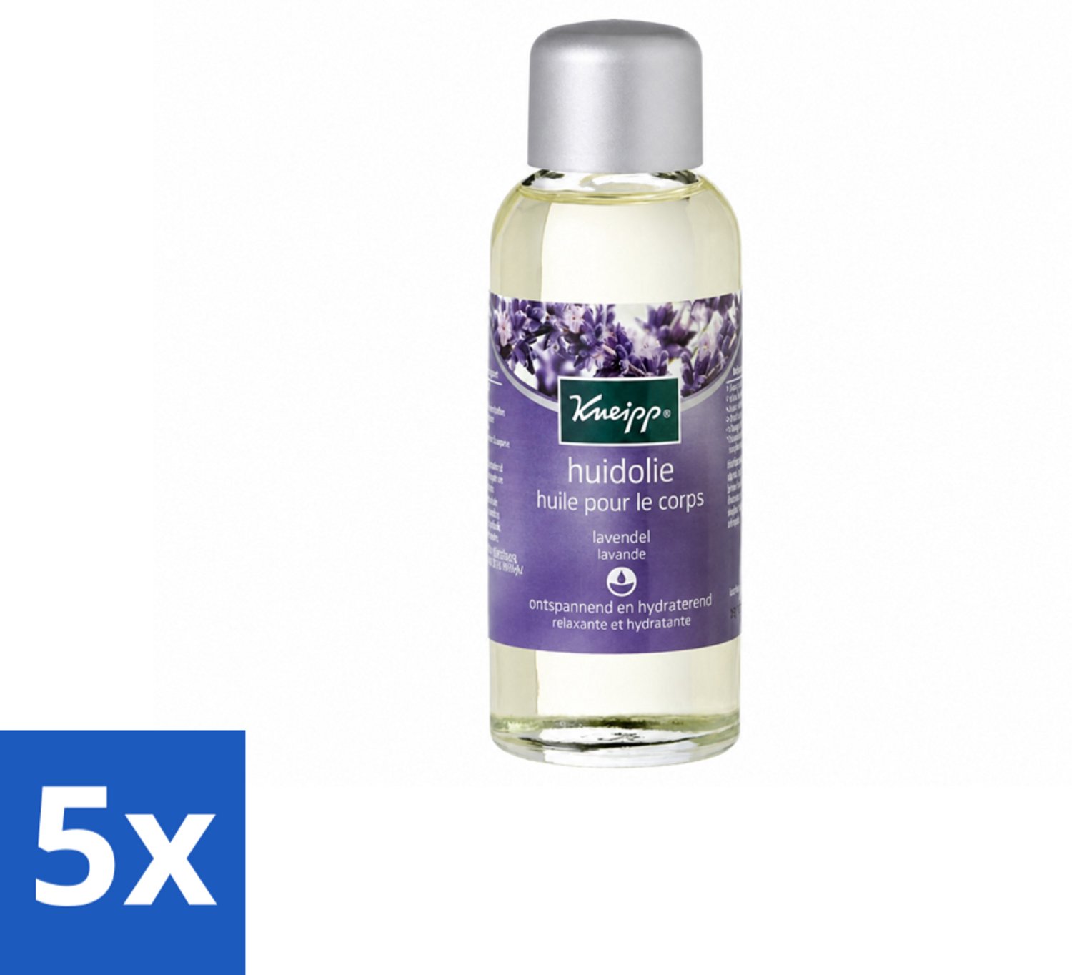 5 x Kneipp - Huidolie - Relaxing - Lavendel - Trekt snel in - 100 ml - Voordeelverpakking - 5 stuks