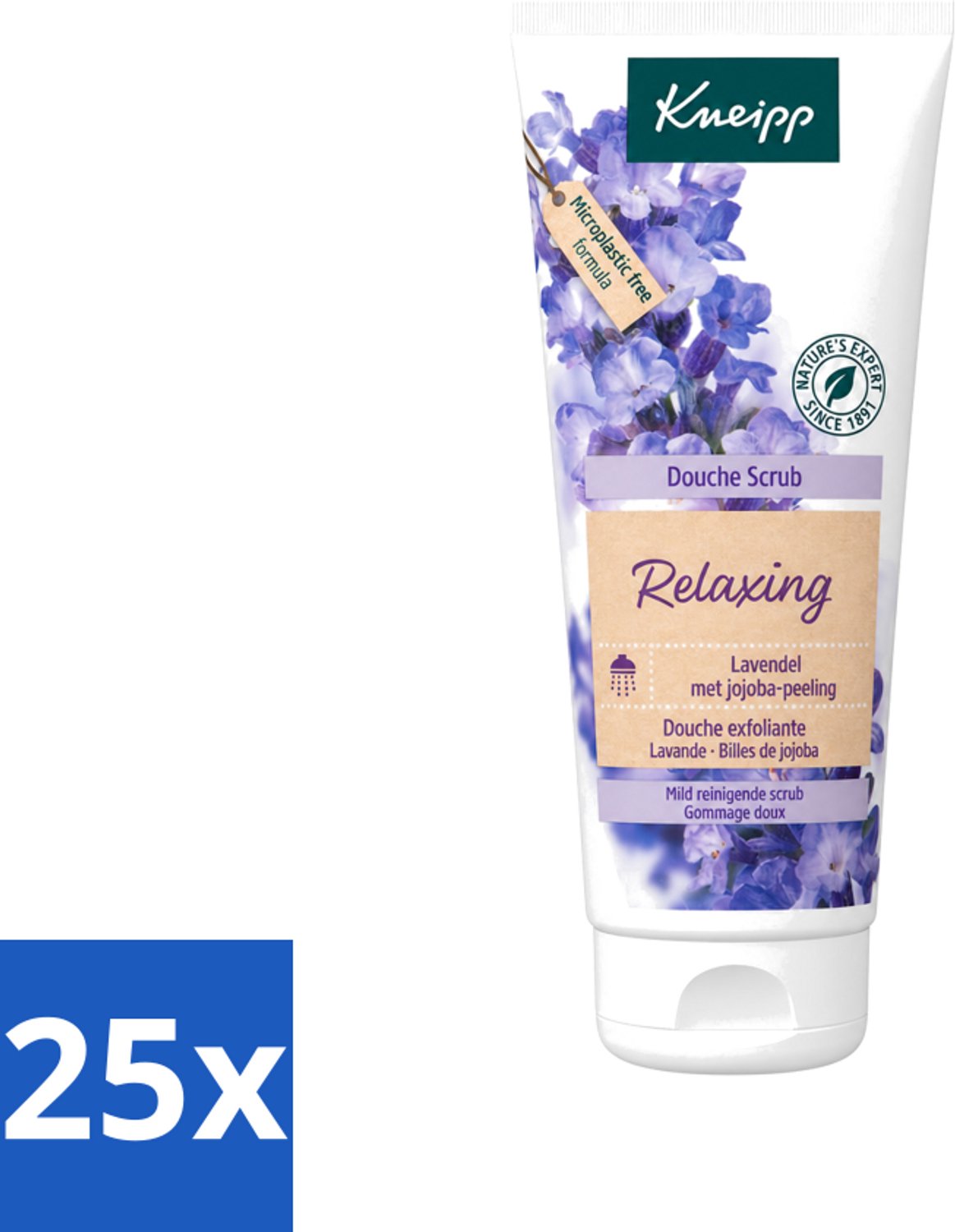 25 x Kneipp - Douche scrub - Relaxing - Lavendel - Bloemige geur - 200 ml - Voordeelverpakking - 25 stuks