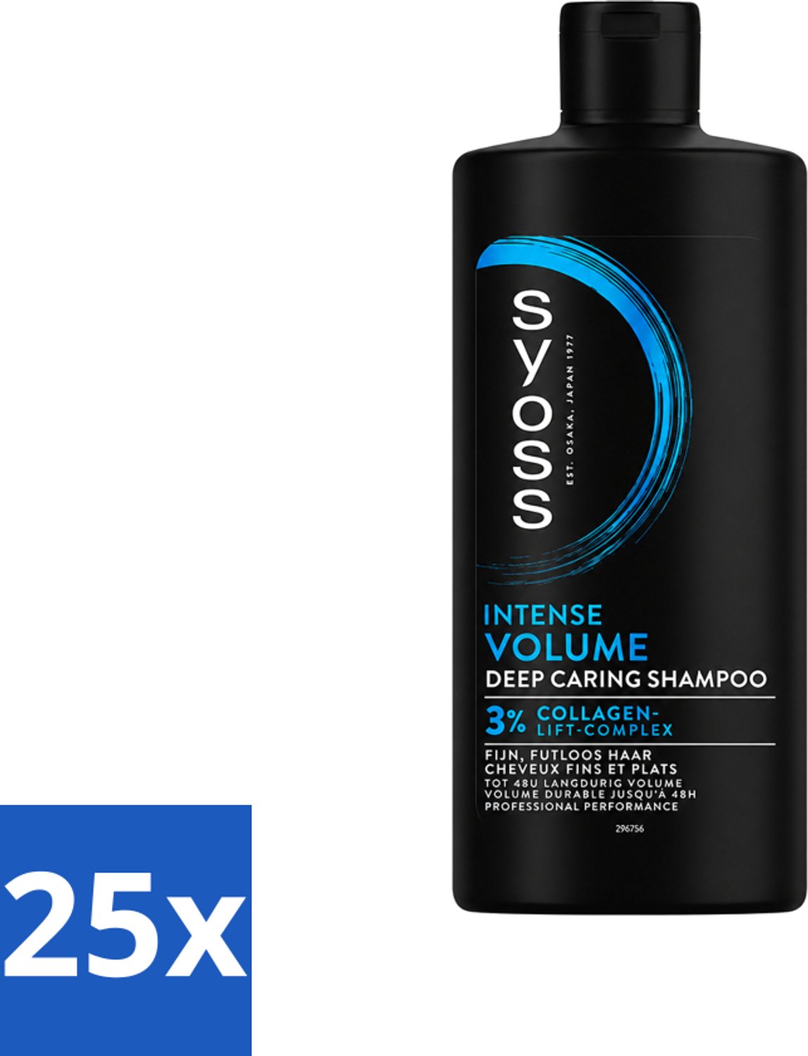 25 x SYOSS - Volume 440 ml - Shampoo - Voor Volumeboost - 440ml - Voordeelverpakking - 25 stuks