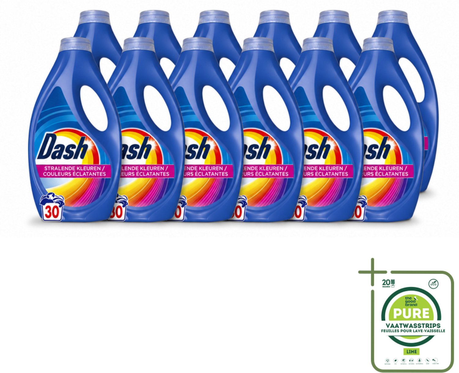 12 x Dash – Wasmiddel – Color – 1350 ml - Grootverpakking - Vaatwasstrips - Kleurbehoud - Vlekverwijdering - Stralende Kleuren - Wasmiddel - Wasresultaat