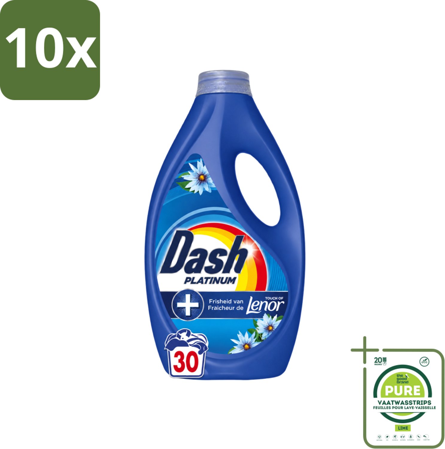 10 x Dash – Wasmiddel – Zeebries – 1350 ml - Grootverpakking - Vaatwasstrips - Zeebries - Frisse Geur - Wasmiddel - Vlekverwijdering - Reiniging