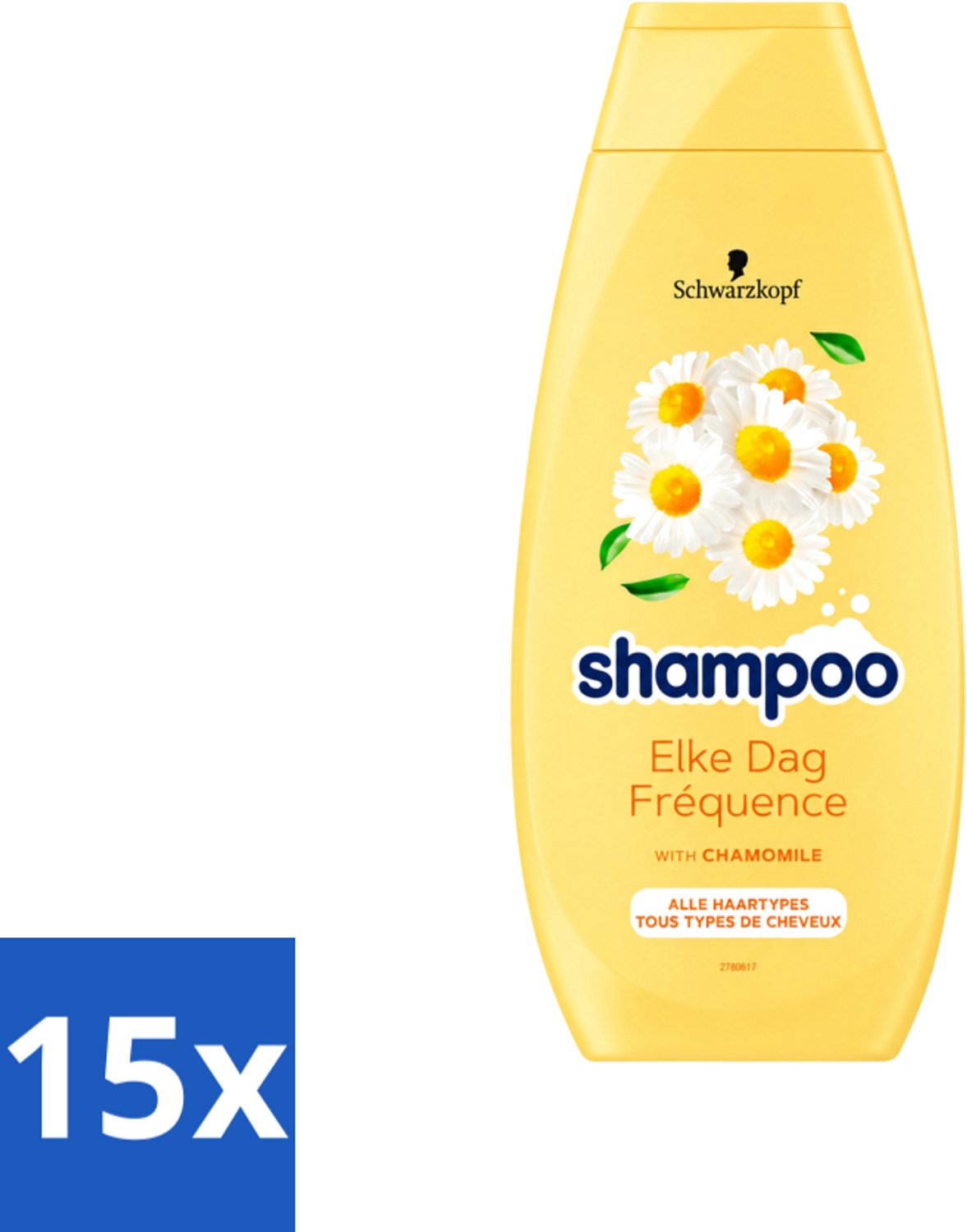 15 x Schwarzkopf - Shampoo - Elke dag - Kamille - Alle types haar - 400 ml - Voordeelverpakking - 15 stuks