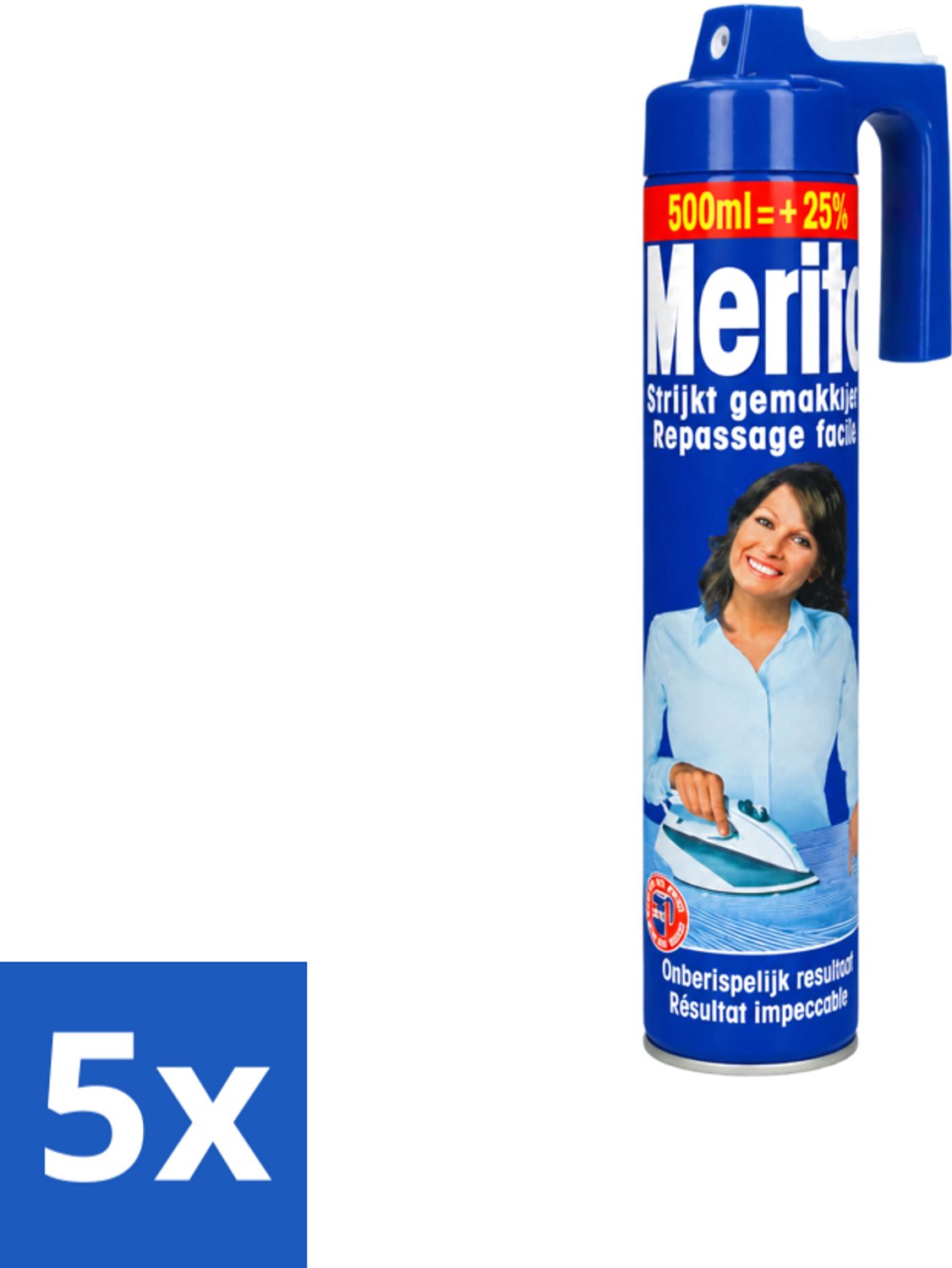 5 x Merito - Strijkspray - 500 ml - Voordeelverpakking - 5 stuks
