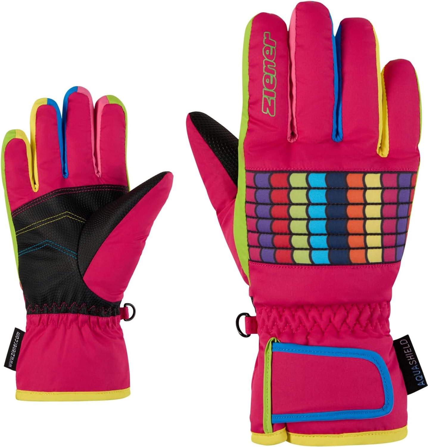 Ziener Lamil-Z Kinder Skihandschoenen Waterdicht PFC-vrij Roze