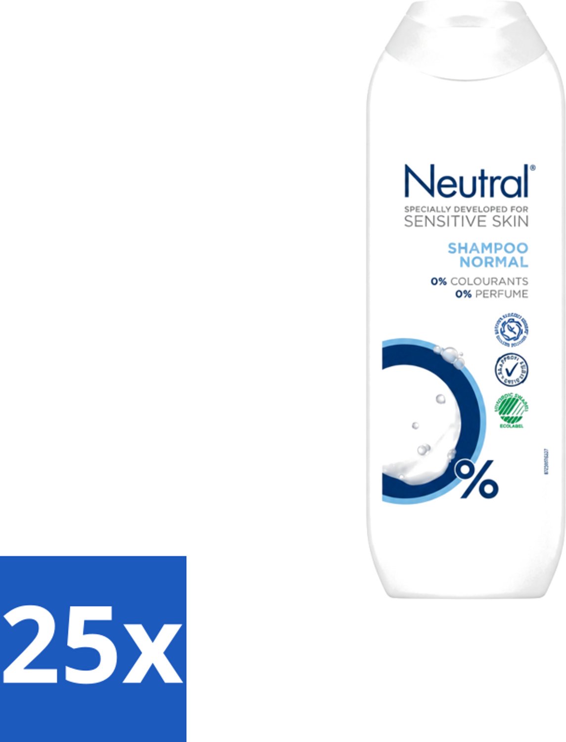 25 x Neutral – Shampoo – Normaal Haar – 250 ml - Voordeelverpakking - 25 stuks