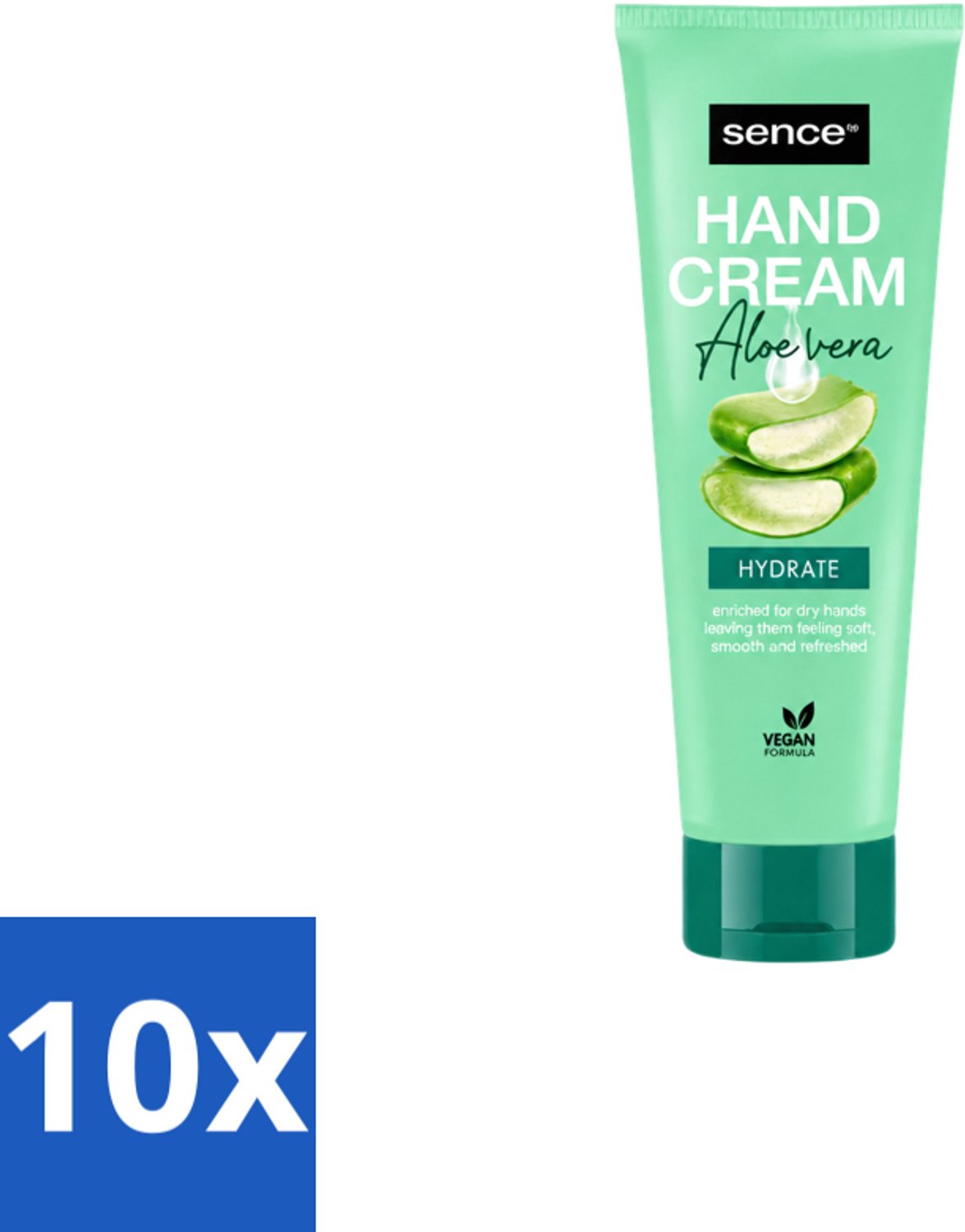 10 x Sence Beauty – Handcrème – Aloë Vera – 75 ml - Voordeelverpakking - 10 stuks
