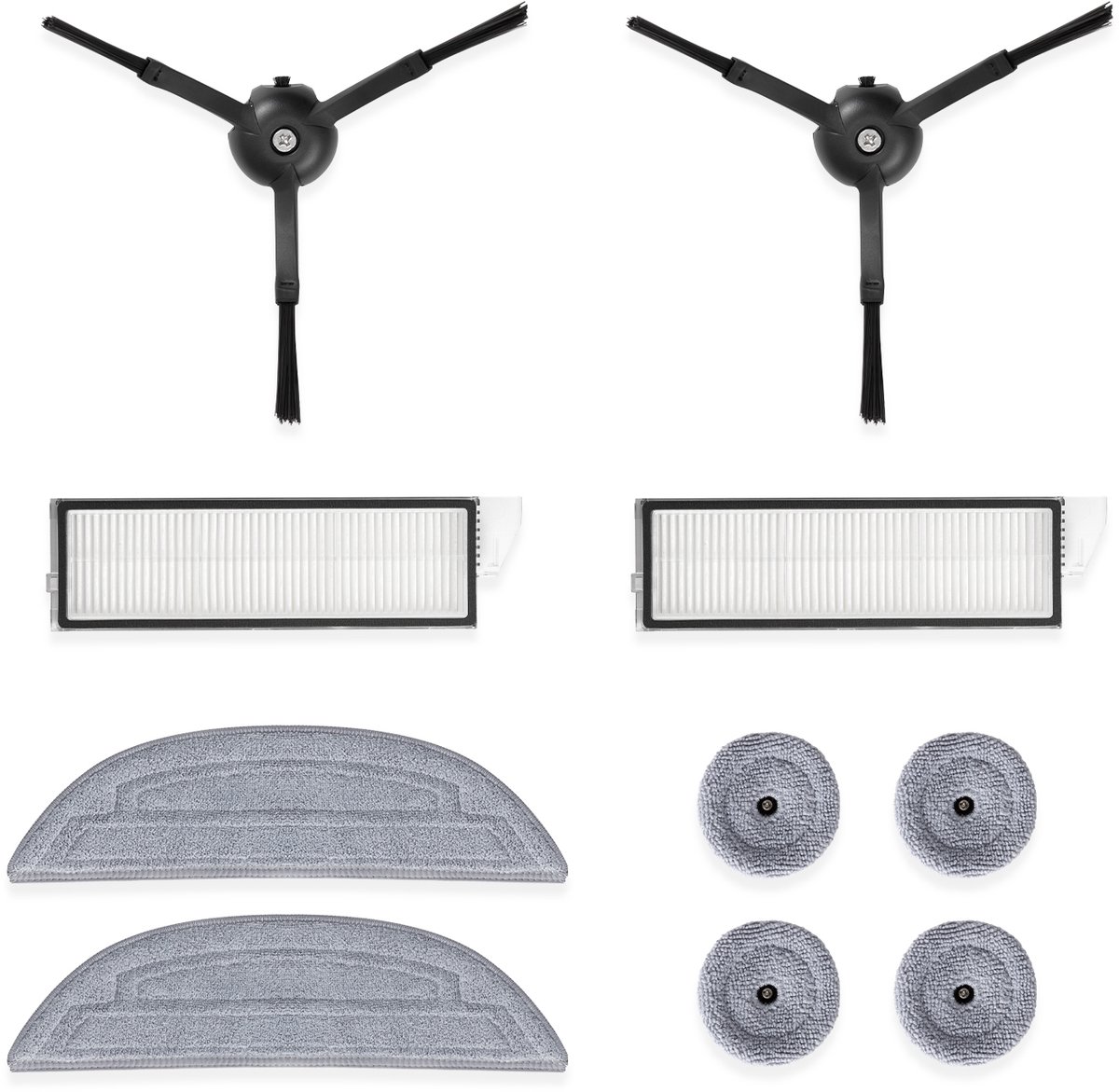 Roborock Originele Robotstofzuiger Onderdelen-Accessoires Kit-Voor Roborock S8 MaxV Ultra/S8 MaxV Ultra(R&D)/ S8 Max Ultra/S8 Max Ultra(R&D)-Ingebouwde zijborstels*2,Filters*2,Trillende dweil*2,Kantendweil*2