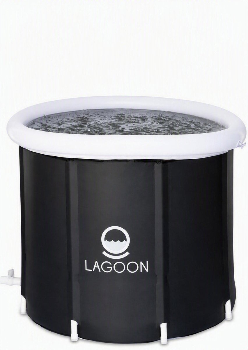 Lagoon® IJsbad 85 cm XL - Met isolerende afdekhoes - IJsbad starter pack - Ice Bath - Dompelbad - Opvouwbaar & Inklapbaar ijsbad - Opblaasbaar Zitbad -
