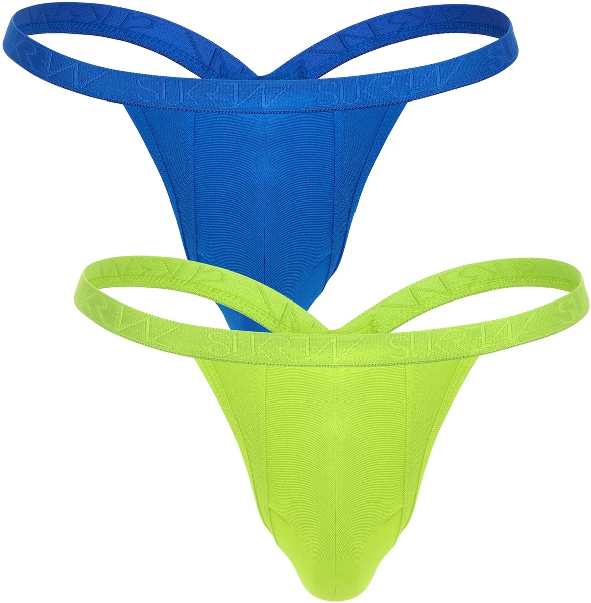 SUKREW Bubble Thong Multipack 1x Mojito + 1x Blue Hawaii - MAAT S - Heren Ondergoed - String voor Man - Mannen Thong