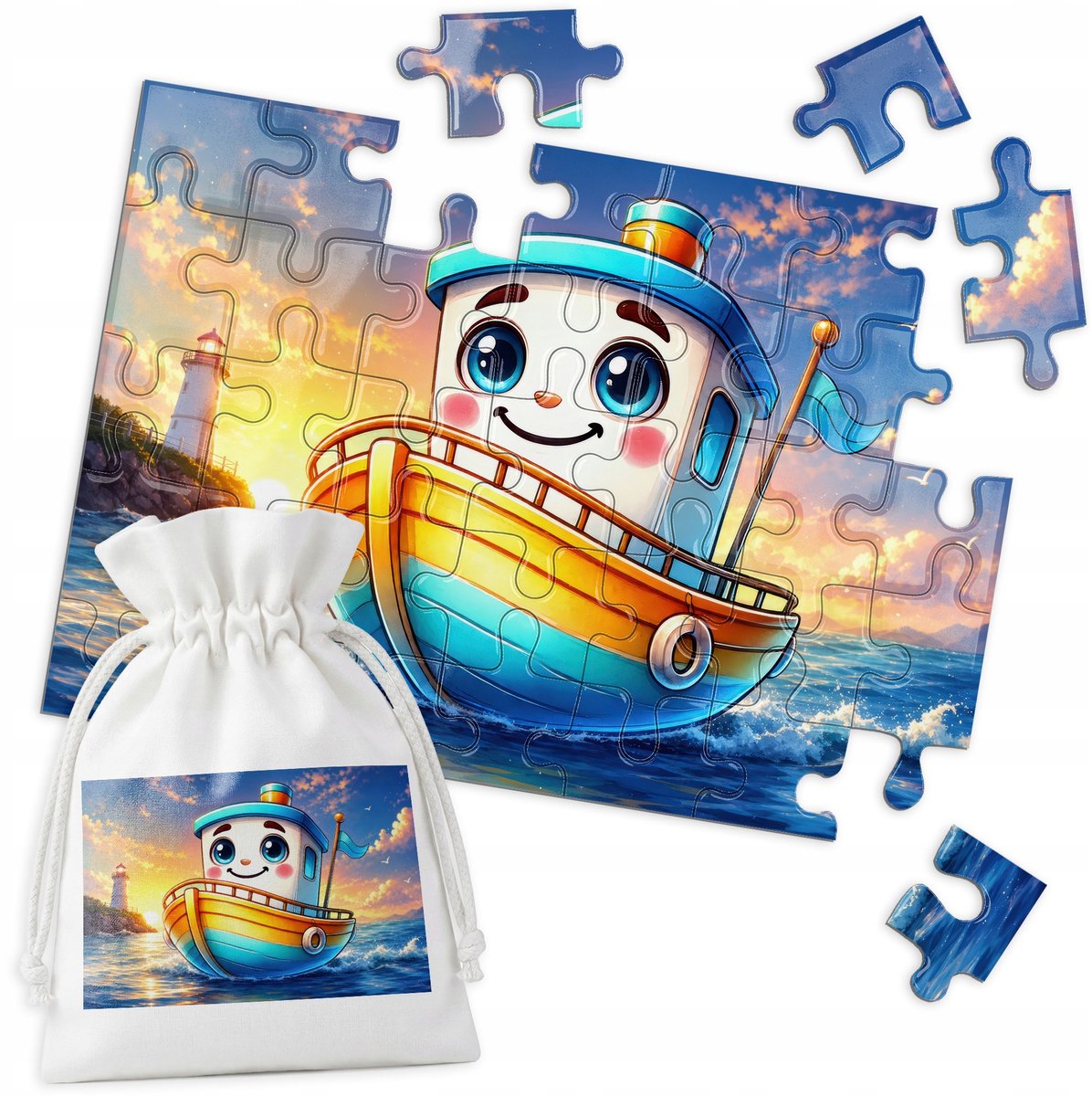 Houten Puzzel - Vrolijke Tekening - 35 Stukjes