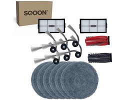 SQOON® vervangingsset geschikt voor Roborock Saros 10R - 15-delige onderhoudskit voor robotstofzuigeronderhoud