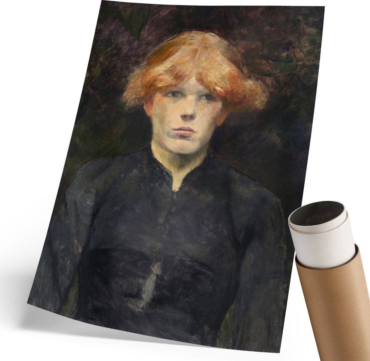 Coloray Polycanvas Wandposter - Carmen, Schilderen - 210 x 297 mm - Zwart Patroon - Rechthoek - Interieurdecoratie - Woonkamer, Slaapkamer, Kantoor - Klassiek