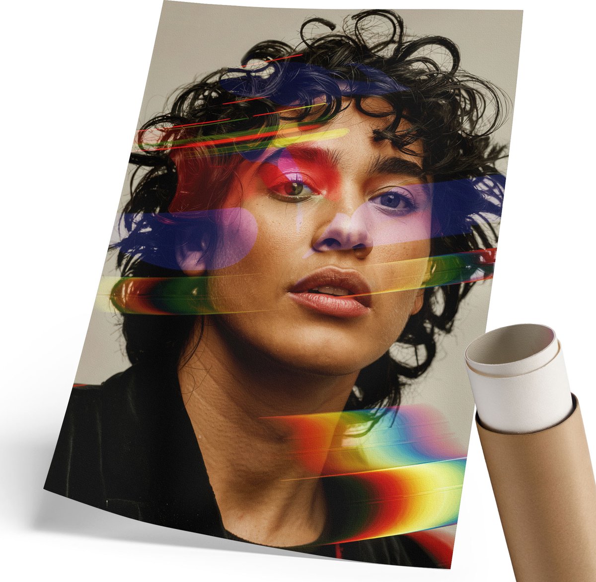 Coloray Polycanvas Wandposter - Kleurrijke Energie, Fotografie - 210 x 297 mm - Rood Poster - Rechthoek - Muurkunst - Woonkamer, Slaapkamer, Kantoor - Modern