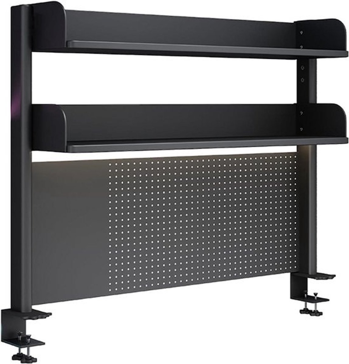 Bureau Organizer Plank - Desktop Rek - Werkruimte Organiseren - Klem-op Systeem - Tot 103 cm - Zwart