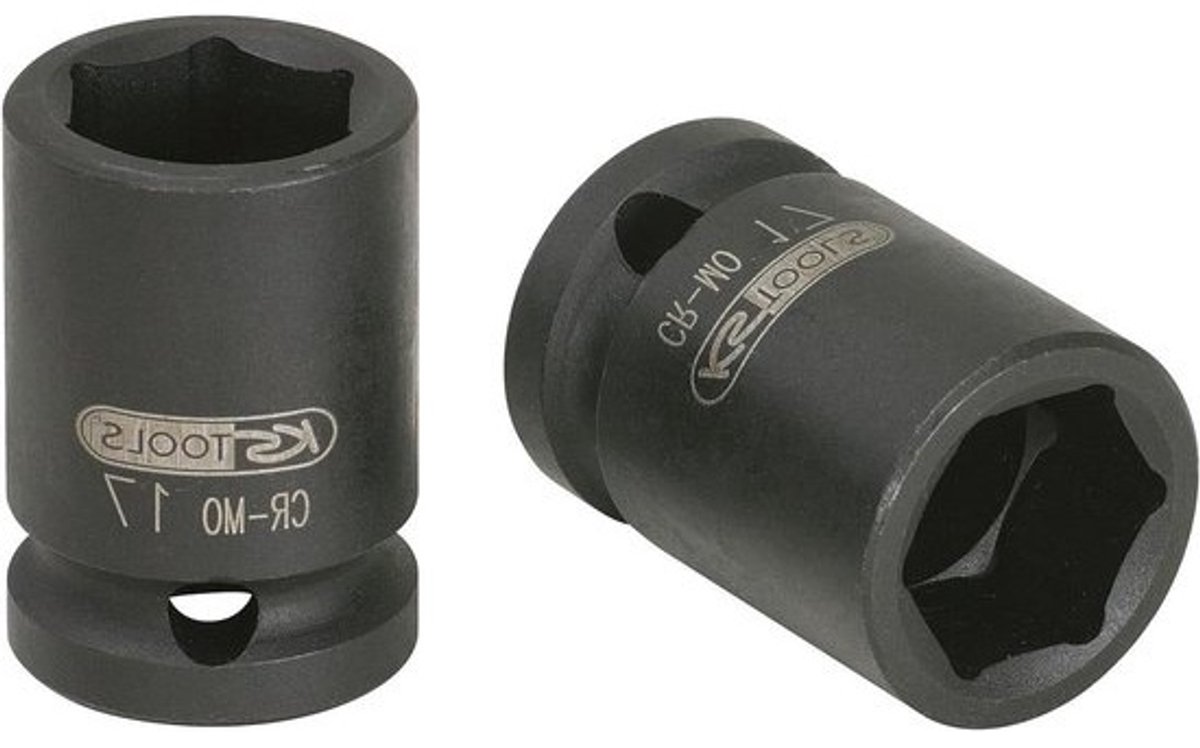Dopsleutel Zeskant - Kracht Dop - Vastzetten Moeren - Korte Uitvoering - 1.1/8 inch - Zwart