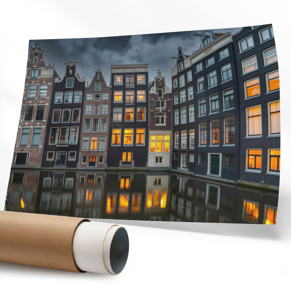 Coloray Polycanvas Wandposter - Minimalistisch Profiel, Lijntekening - 594 x 840 mm - Grijs Wanddecoratie - Rechthoek - Wandkunstwerk - Slaapkamer - Minimalist