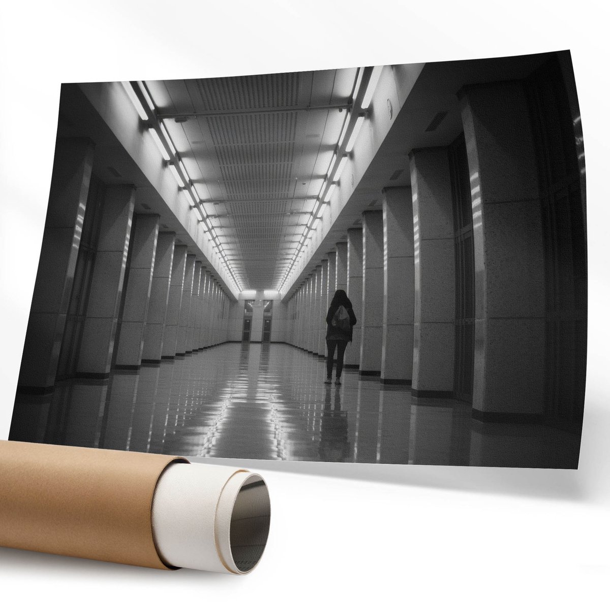 Coloray Polycanvas Poster - Koffiebad, Fotografie - 594 x 840 mm - Blauw Illustratie - Rechthoek - Muurdecoratie - Woonkamer - Expressief