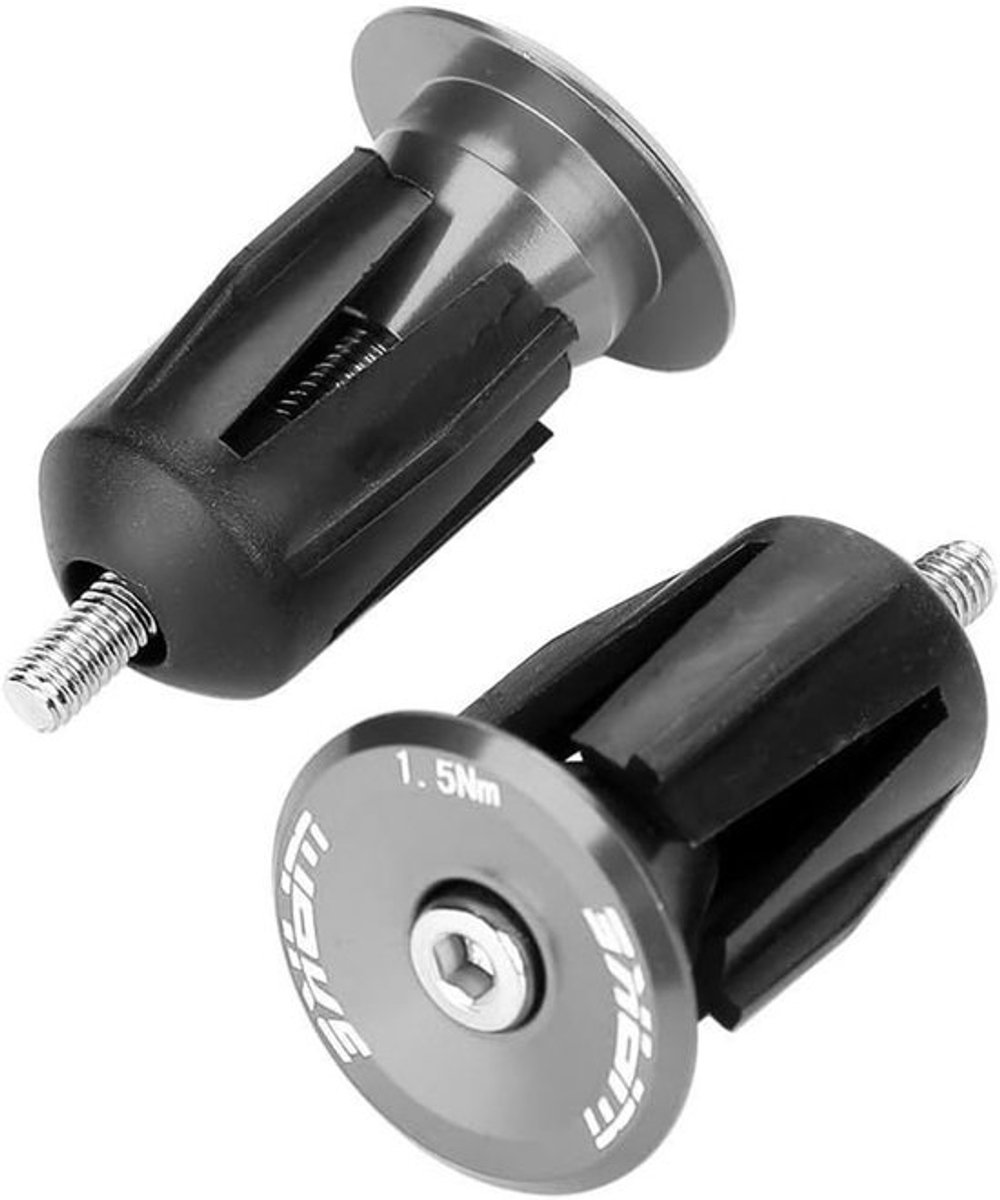 Fiets Stuurdoppen - Handvat Afsluiters - Fietsen Beschermen - Aluminium Legering - 44 x 24 mm - Titanium