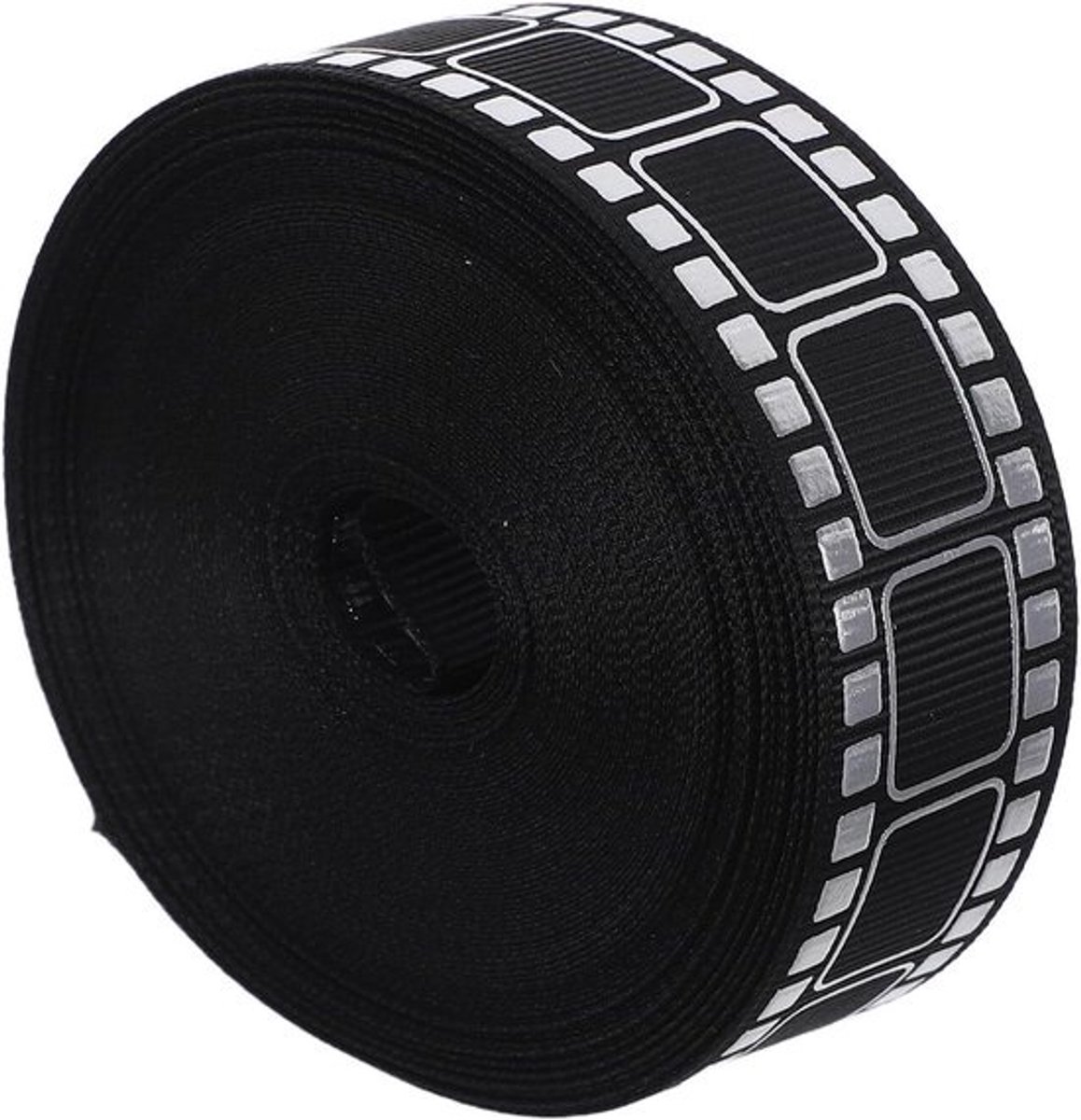 Polyester Lint - Cadeaulint Filmrol - Cadeaus Versieren - Filmrol Patroon - 900 cm - Zilver