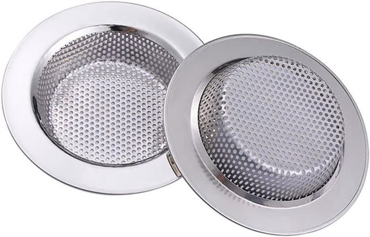 2-pack roestvrijstalen keukengootsteenzeefjes met een diameter van 7-5 cm/2-95 inch