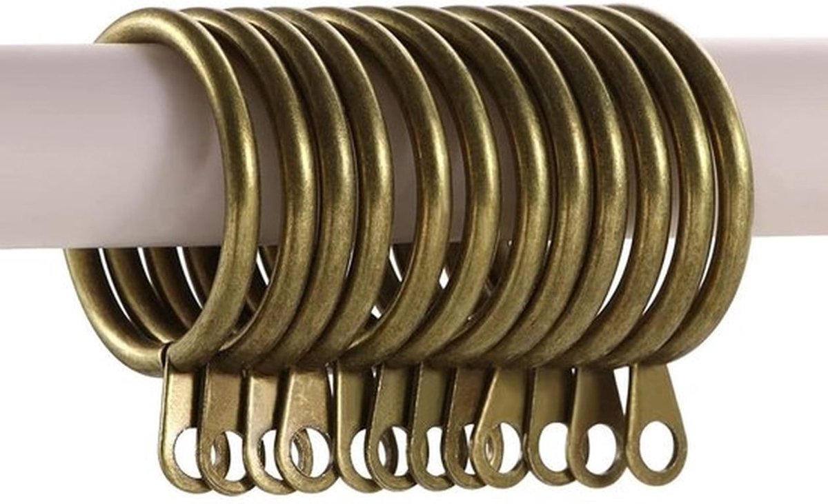 Zware gordijnringen - Gordijnaccessoires - Retro design - Zilver - Metalen gordijnringen - Geschikt voor raamstang - 20 stuks