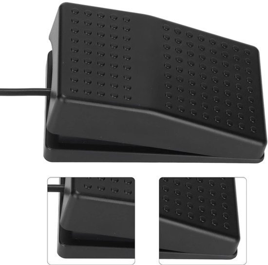 Voet Pedaal Schakelaar - USB Voetschakelaar - Productiviteit Verhogend - Programmeerbare Functies - 2 Meter Kabel - Zwart — afbeelding 3