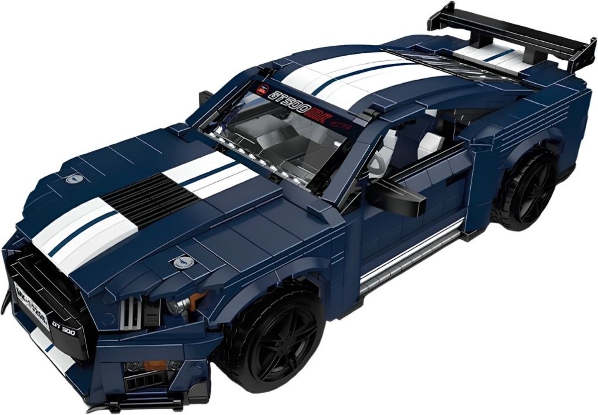 Mould King 10208 Shelby GT500 1:14 bouwset | City fast racing champions adventure | Creator classic motor bouwpakket | Technische speelgoed ideas voor volwassenen & kinderen | DIY furious speed auto geschikt voor lego | Bouwdoos met 1556 bouwstenen