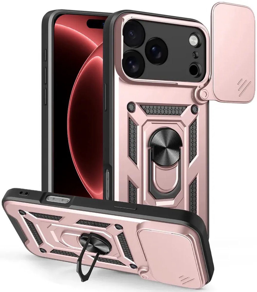 Techsuit - CamShield Series - iPhone 18 Pro Max / iPhone 17 Pro Max - Rose Gold