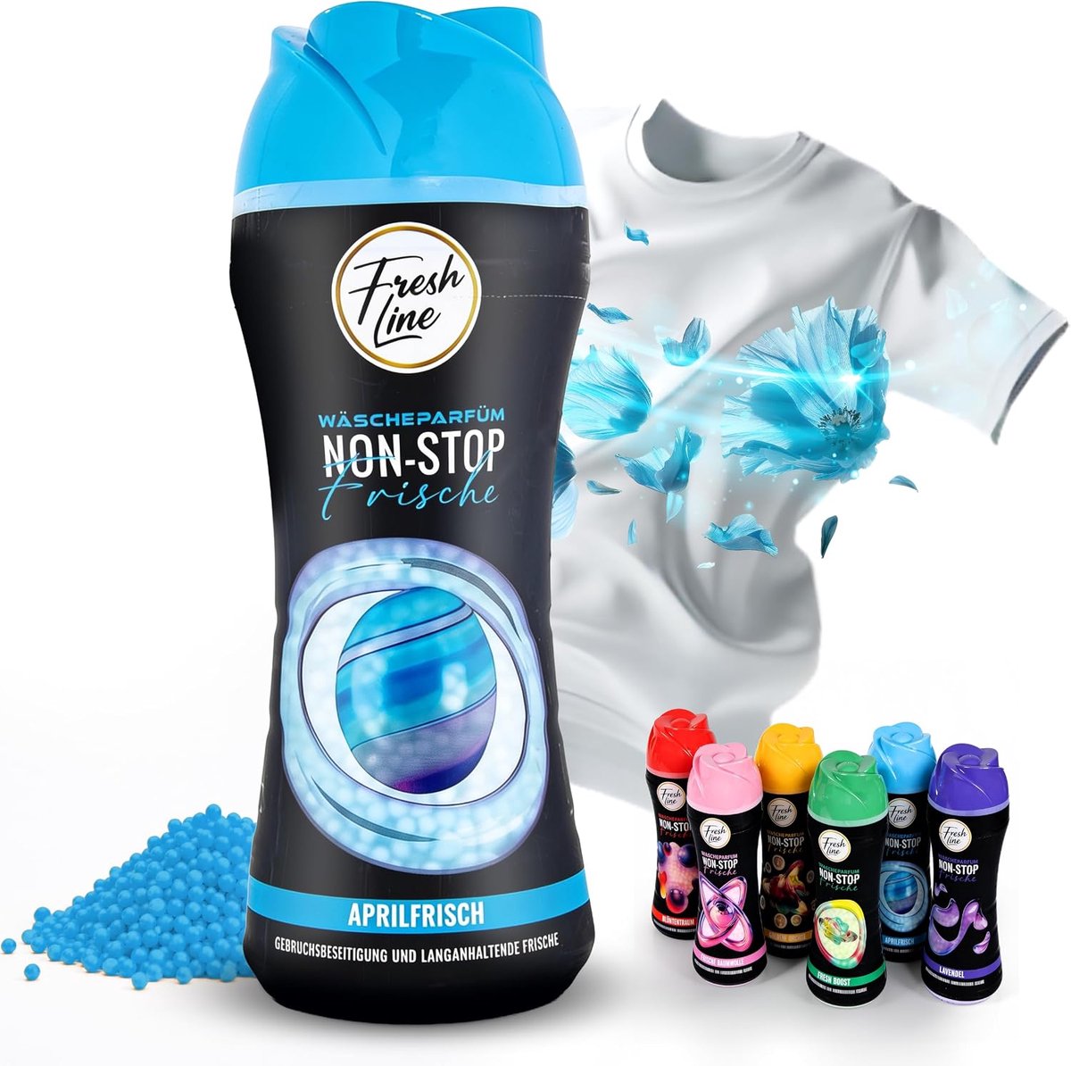 Fresh Line® - Wasverfrisser (3 pack) - April Fris - Wasparfum - Geurparels - 3 x 300 g