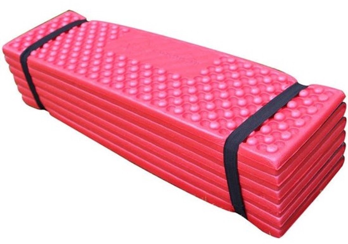 Opvouwbare Slaapmat - Kampeer Mat Picknickmat - Outdoor Kamperen - Dubbele Eierdoos Design - 190x57 cm - Rood