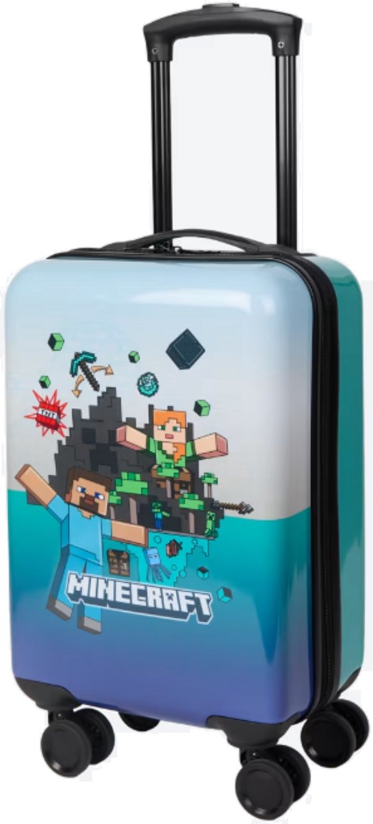 Kinder Koffer Minecraft Koffer Kindertrolley 24 liter 29 x 19,5 x 50 cm