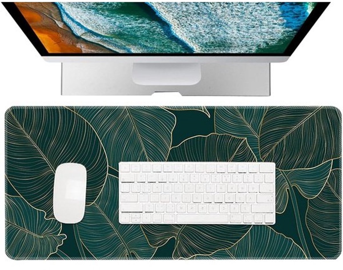 Bureaumat - Muispad Bureauonderlegger - Bureau Organisatie - Antislip Rubberen Basis - 40x90 cm - Abstract Patroon