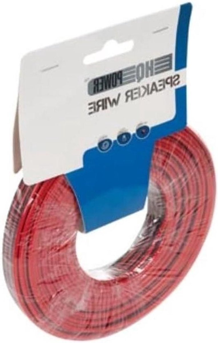 Luidsprekerkabel - Audio kabel - Muziek installatie - OFC koper - 25 meter - Rood Zwart
