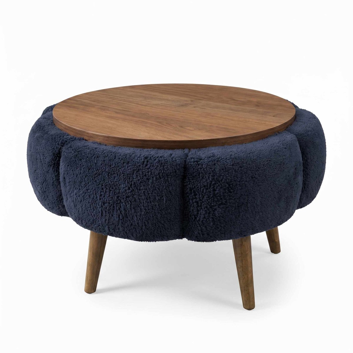 Skye Decor Bliss Papatya 60 – Salontafel – Antraciet/Walnoot – Ø60 x 44 cm