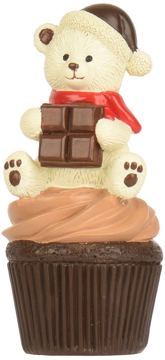 Kaemingk kerstfiguur teddy muffin wit 13 cm
