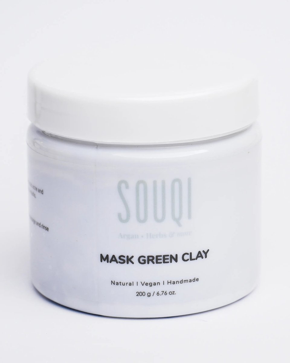 Souqi Groene Kleimasker 200g - Reinigend Gezichtsmasker voor Vette Huid