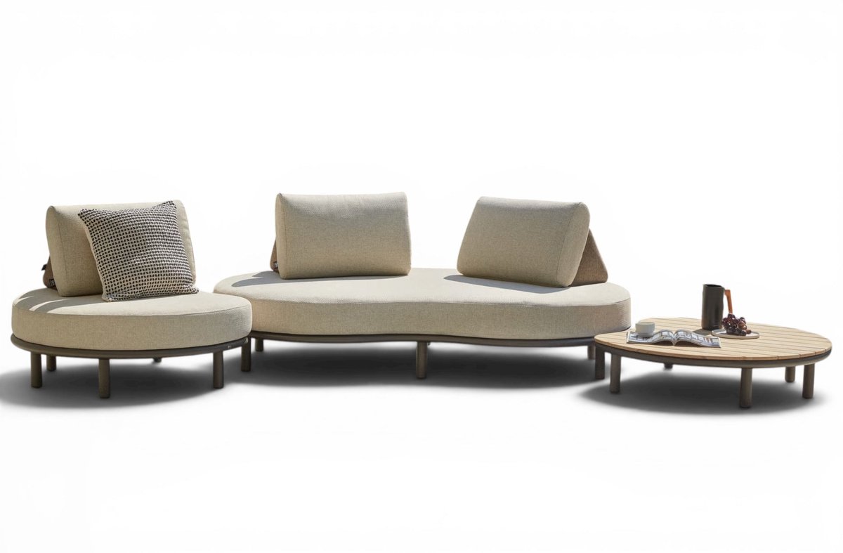 Apple Bee Moon Island Loungeset Nr. 3 - Bronze - 230x410 cm - 3-delig