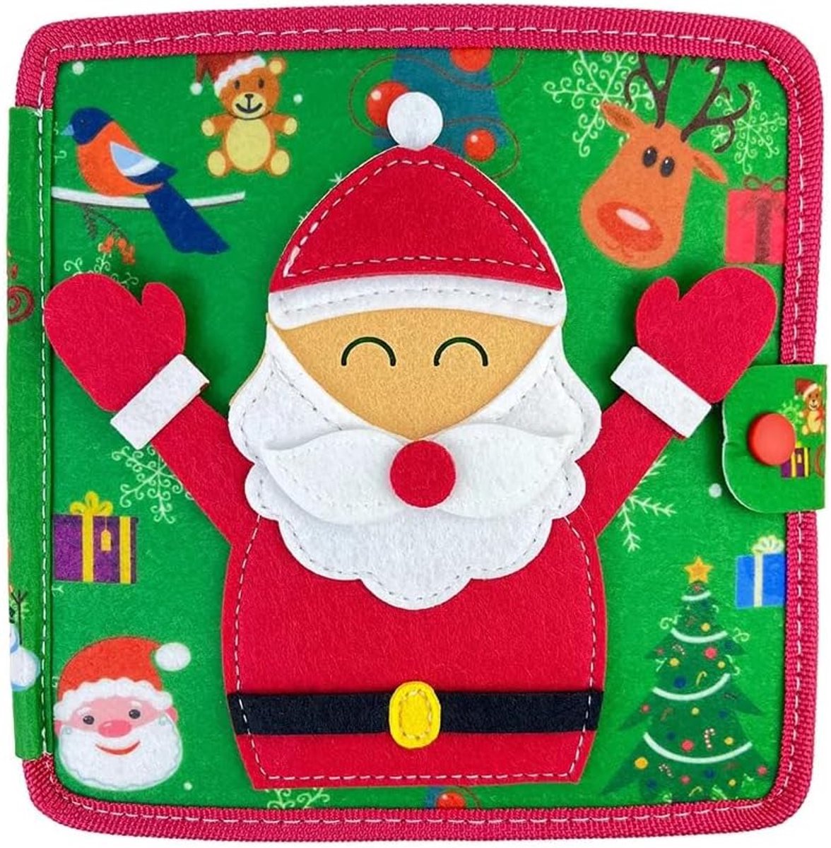 casalora - Busy Board Book Montessori Speelgoed - Motoriek speelgoed - Sensorisch speelgoed 4 jaar montessori activiteitenboek voor onderweg - Educatief speelgoed 3 jaar - Kleuter kinderspeelgoed 1 jaar 2 jaar - Kerst - Kerstboek
