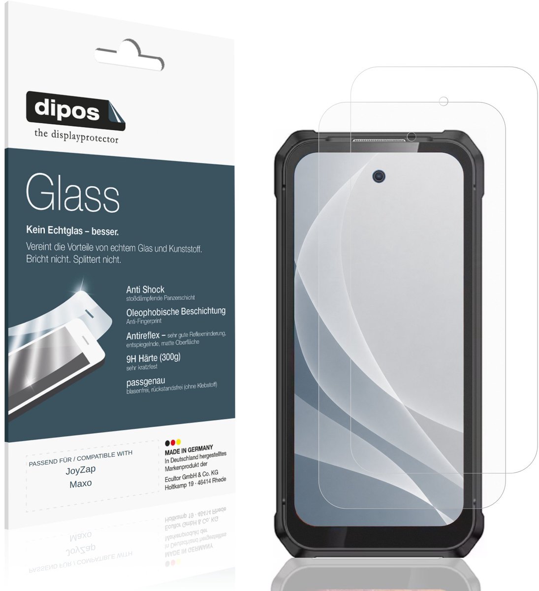 dipos – 2x Matte Pantserfolie geschikt voor JoyZap Maxo | 9H Screenprotector