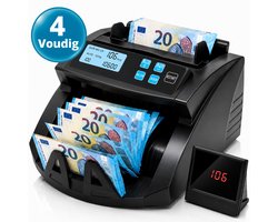 Twenty4seven® Geldtelmachine met Valsgelddetector - Biljettelmachine & Geld Teller - Detectie van Vals Papiergeld - Telt 1000 Biljetten per Minuut