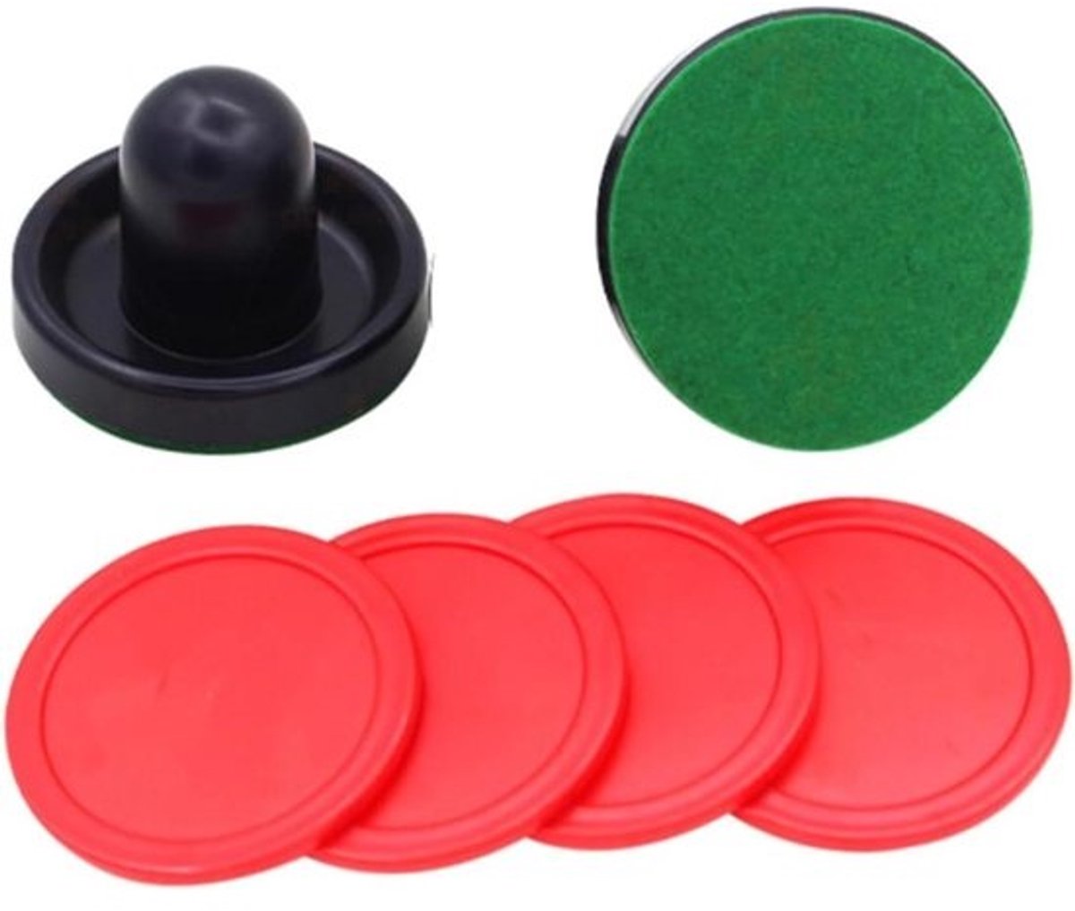 Airhockey Onderdelen - Pucks en Pushers - Tafelspel - Set van 4 - 7.6 x 7.6 x 5.2 cm - Donkerblauw