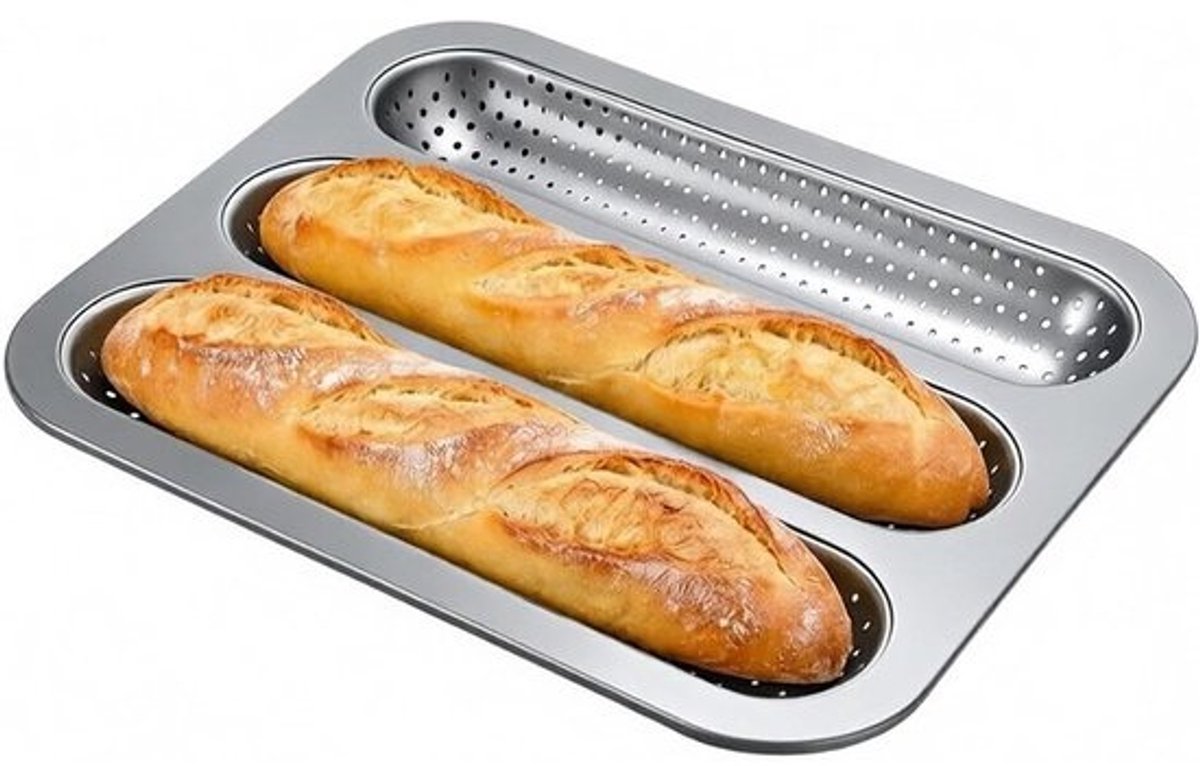 Stokbroodbakblik - Brood Bakvorm - Brood Bakken - Anti-aanbaklaag - 325 cm - Grijs