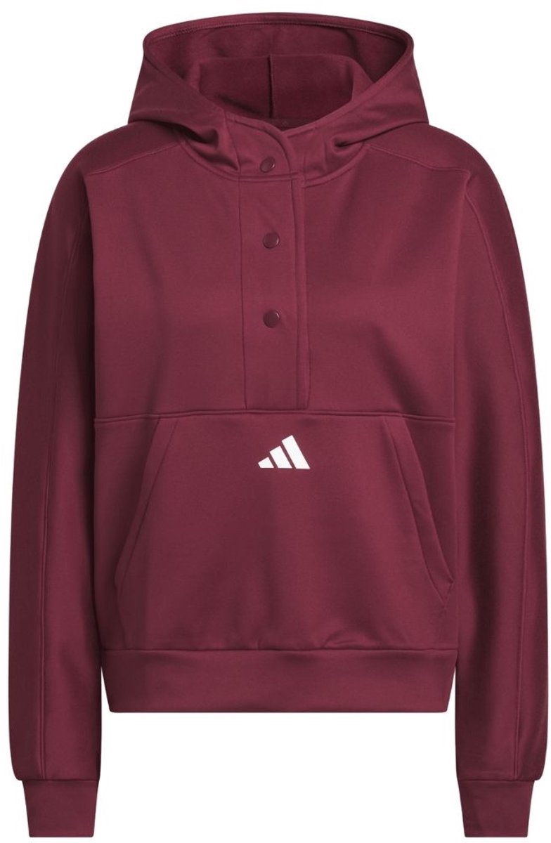 Adidas Beyond The Course Snap Climawarm Loose Hoodie Dames Rood
