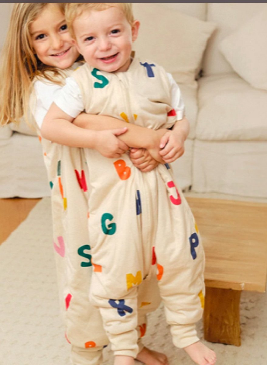 Baby Slaapzak met Benen – Pyjama Slaapoverall TOG 1.0 – Licht Gewatteerd – ABC - Voor Slapen, Kruipen & Spelen – Zonder Voetjes voor kinderen tot 1 jaar