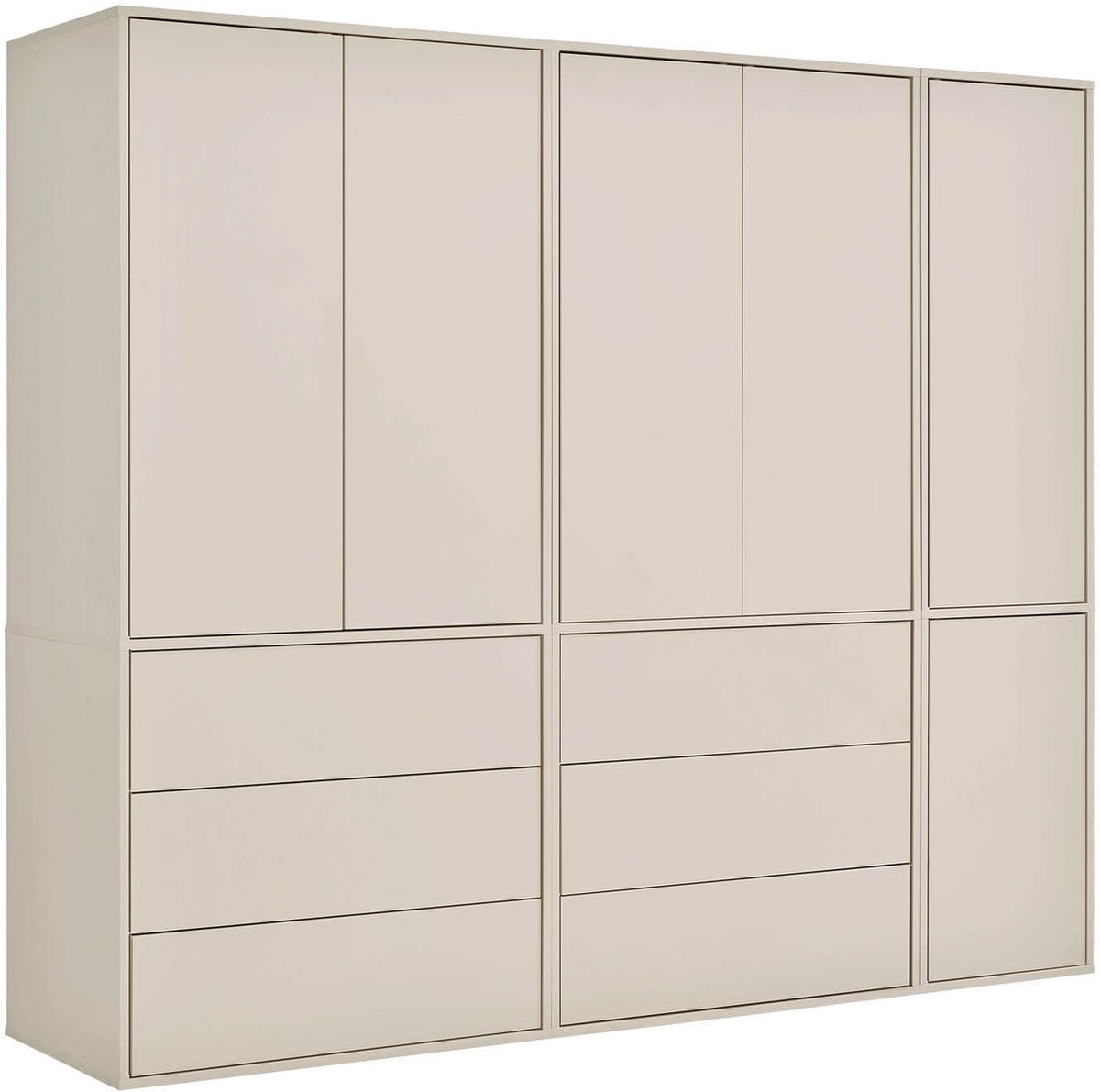 mokebo kledingkast kasjmier 'Robe' (227x197 cm), Made in Germany, brede garderobekast, halkast & kast voor slaapkamer, kinderkamer, inloopkast van hout