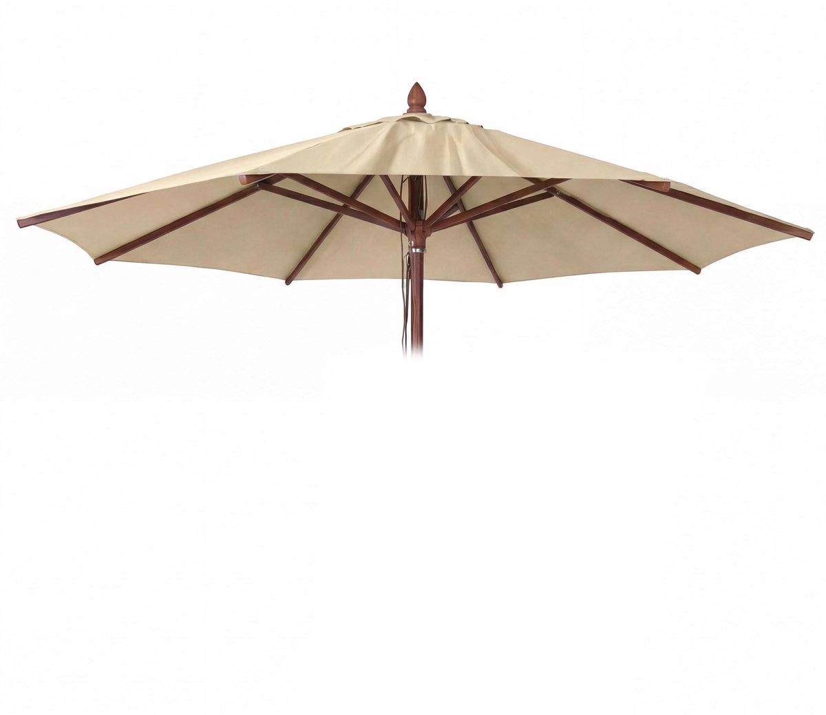 Vervangende hoes voor houten parasol MCW-C57b voor de horeca, parasolhoes, rond Ø 3 m, polyester ~ crèmekleurig