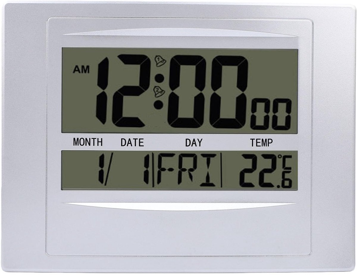 Digitale Kalenderklok, Wekker met Binnentemperatuurmeter