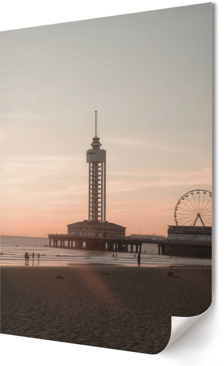 Coloray Polycanvas Wandposter - Kustlandschap, Fotografie - 420 x 594 - Romig Motief - Rechthoek - Canvasposter - Woonkamer, Slaapkamer, Kantoor - Klassiek