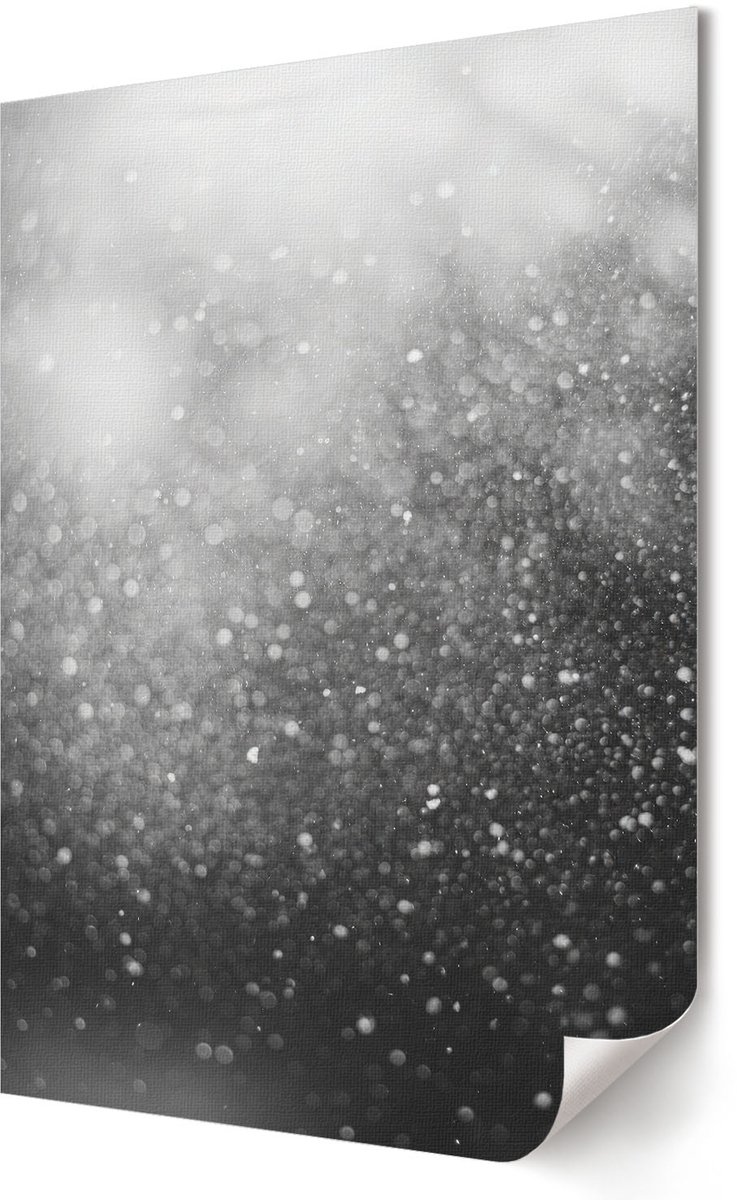 Coloray Canvas Poster Polycanvas - Lichtgevende Glitter, Fotografie - 594 x 840 - Wit Decoratie - Rechthoek - Decoratieve poster - Kantoor - Minimalist